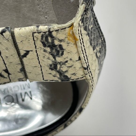 MK Michael Kors Guiliana Open Toe Snake Ankle Strap High Heels Shoe Women's 10 - Picture 9 of 9